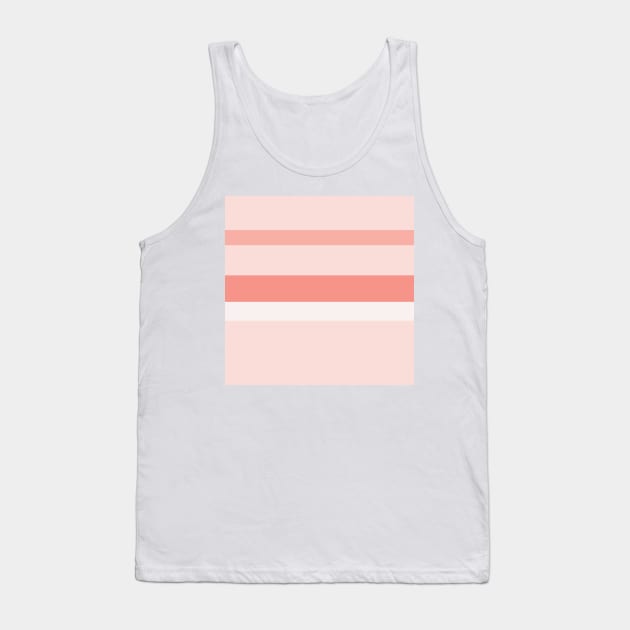 A limited assortment of Isabelline, Pale Pink, Melon (Crayola) and Peachy Pink stripes. Tank Top by Sociable Stripes